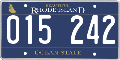 RI license plate 015242