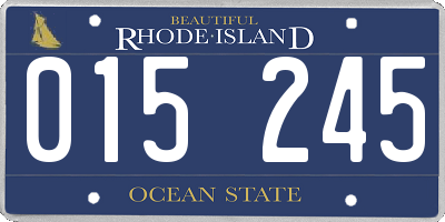 RI license plate 015245