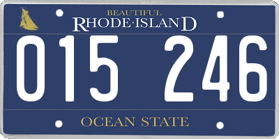 RI license plate 015246
