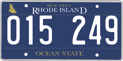 RI license plate 015249