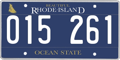 RI license plate 015261