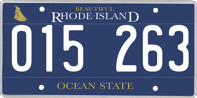 RI license plate 015263