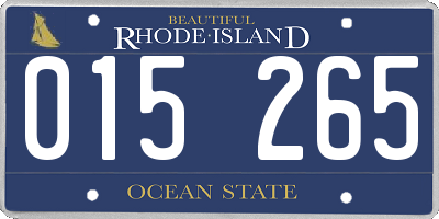 RI license plate 015265