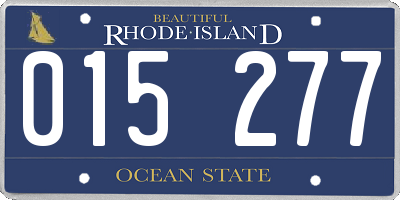 RI license plate 015277