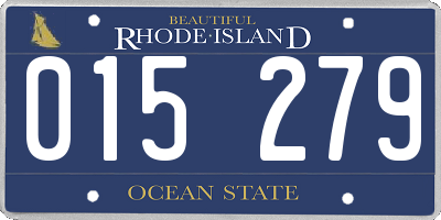 RI license plate 015279