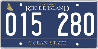 RI license plate 015280