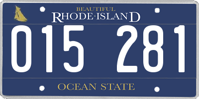 RI license plate 015281