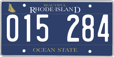 RI license plate 015284