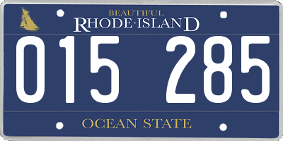 RI license plate 015285