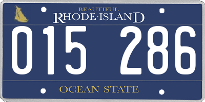 RI license plate 015286