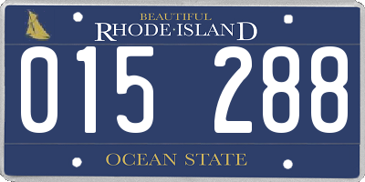 RI license plate 015288