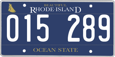 RI license plate 015289