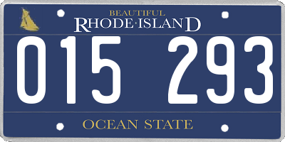 RI license plate 015293