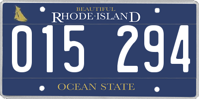 RI license plate 015294