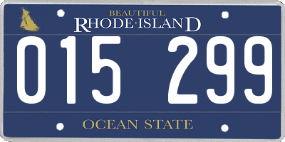 RI license plate 015299