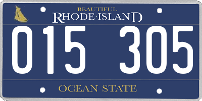 RI license plate 015305