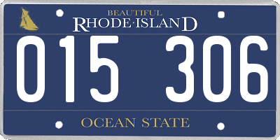 RI license plate 015306