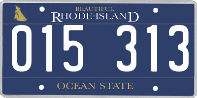 RI license plate 015313