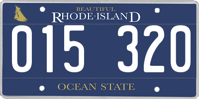 RI license plate 015320