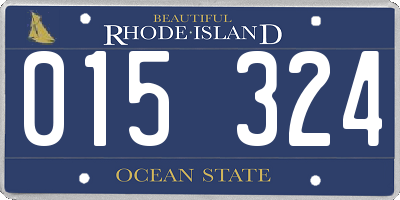 RI license plate 015324