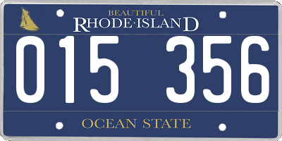 RI license plate 015356