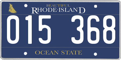 RI license plate 015368