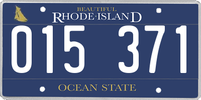 RI license plate 015371