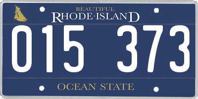 RI license plate 015373