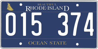 RI license plate 015374