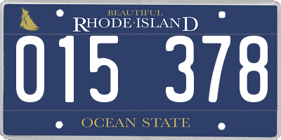 RI license plate 015378