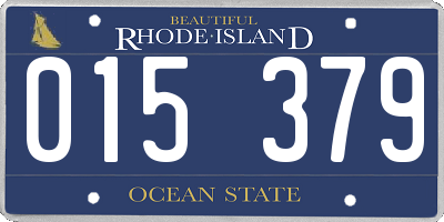 RI license plate 015379