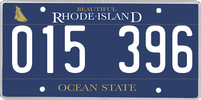 RI license plate 015396