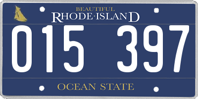 RI license plate 015397