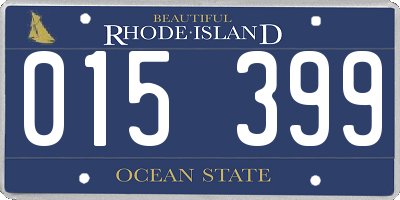 RI license plate 015399