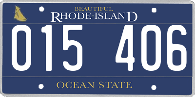 RI license plate 015406