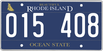 RI license plate 015408