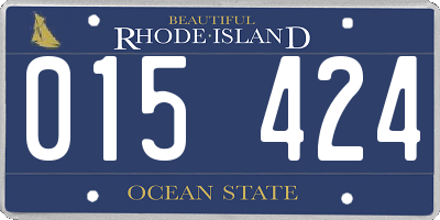 RI license plate 015424