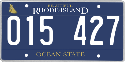 RI license plate 015427