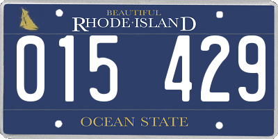 RI license plate 015429