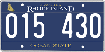 RI license plate 015430