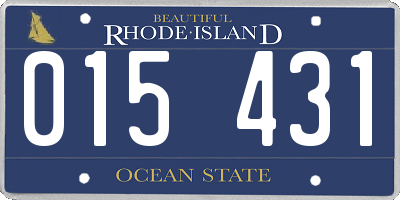 RI license plate 015431