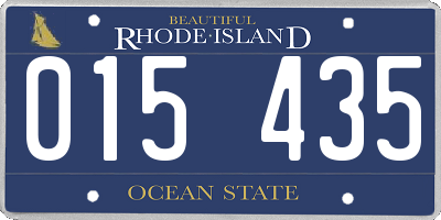 RI license plate 015435