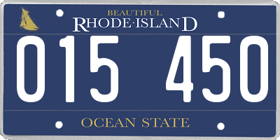 RI license plate 015450