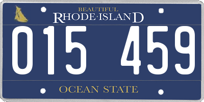 RI license plate 015459