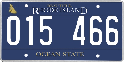 RI license plate 015466