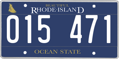 RI license plate 015471