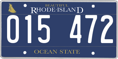 RI license plate 015472