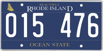 RI license plate 015476