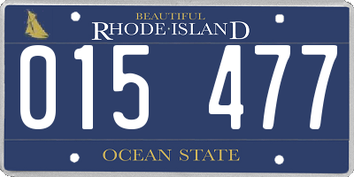 RI license plate 015477