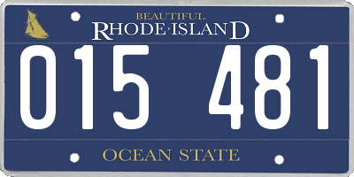 RI license plate 015481